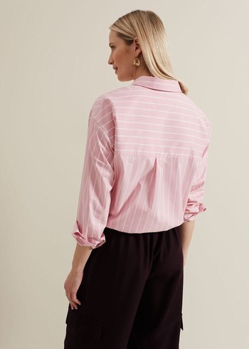 Phase Eight Stripe Shirts Pink Canada | IGPEOY-924